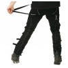 Men Gothic Pant Punk Cyber Black Buckle Trouser D Rings Pant